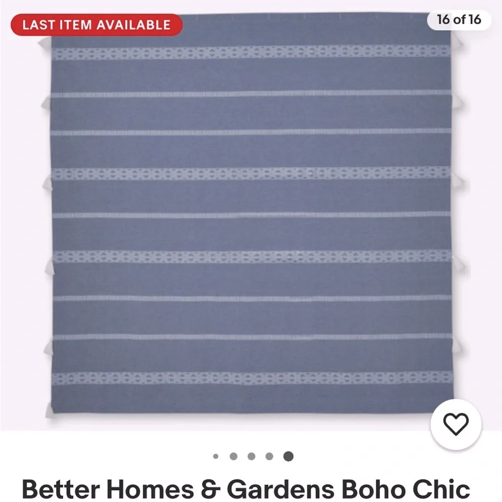 Better Homes And Gardens washable chambray decorative